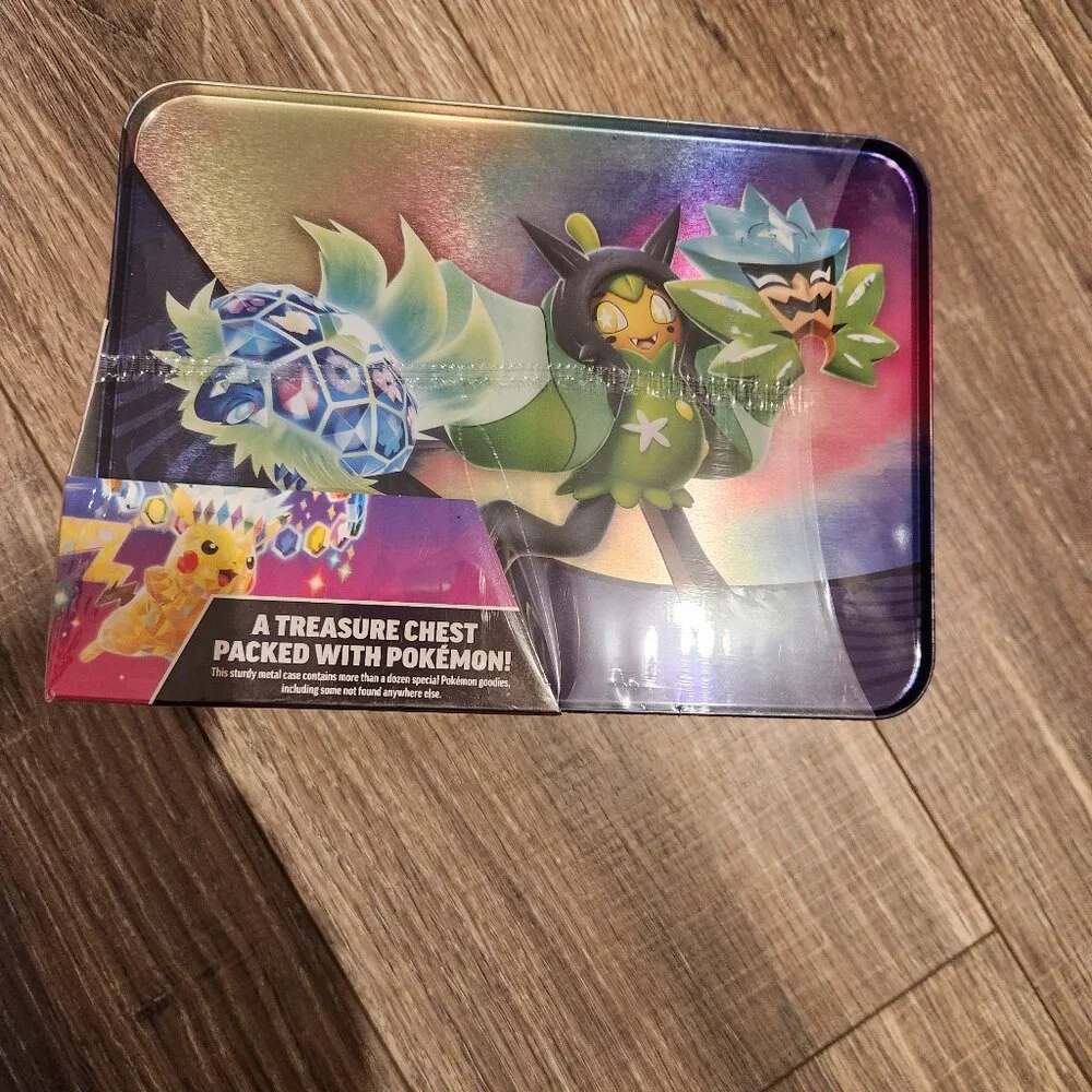 Pokemon Collectors Treasure Chest Tins Lunch Boxes Pikachu - Picture 2 of 2